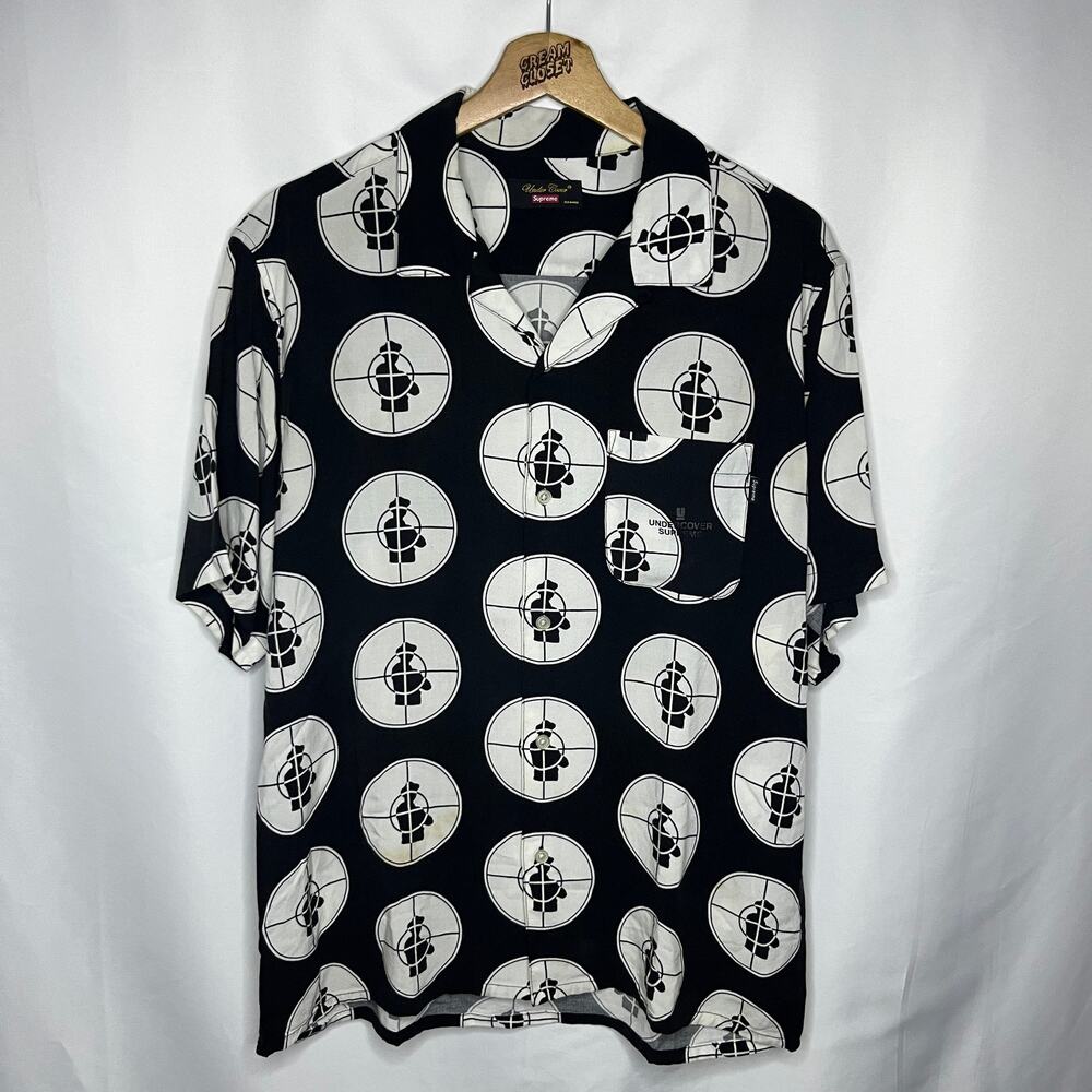 SS18 2018 Supreme NYC Undercover Public Enemy Logo Rayon S/S Button Up Shirt M